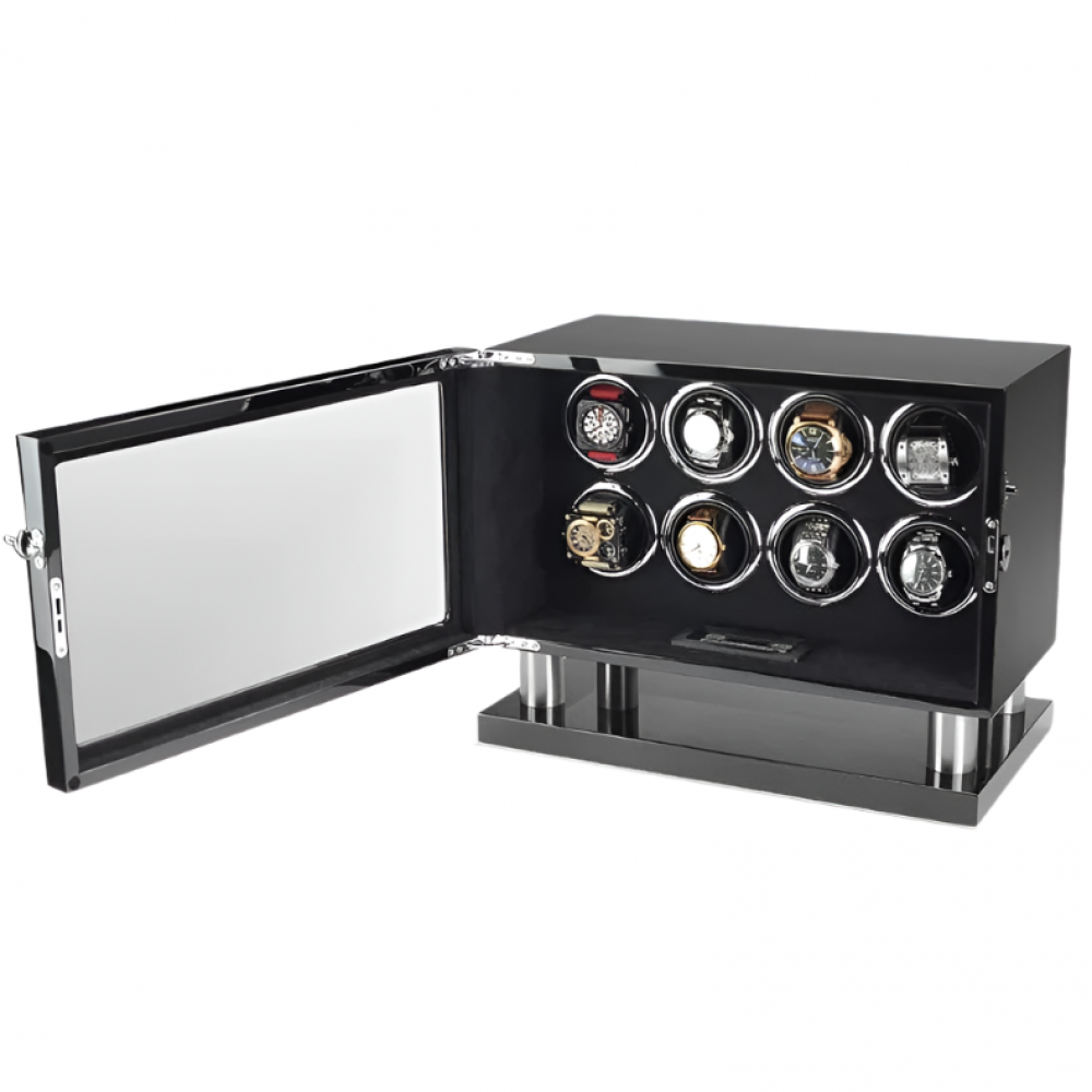 8 PLUS 6 HIGH-END WATCH WINDER SAFE BOX IN CARBON FIBER MATERIAL