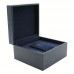 SINGLE WATCH WINDER OF BLACK OSTRICH LEATHER EXTERIOR,