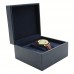 SINGLE WATCH WINDER OF BLACK OSTRICH LEATHER EXTERIOR,