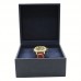 SINGLE WATCH WINDER OF BLACK OSTRICH LEATHER EXTERIOR,