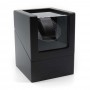 SINGLE WOODEN WATCH WINDER, PIANO BLACK/BROWN WOODEN PATTERN