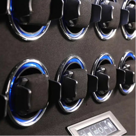 12 PIECES WATCH WINDER WITH STORAGE, CARBON FIBER