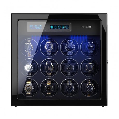 LUXURY SAFETY WATCH WINDER BOX FOR 18 AUTOMATIC WATCHES WITH QUIET MOTOR
