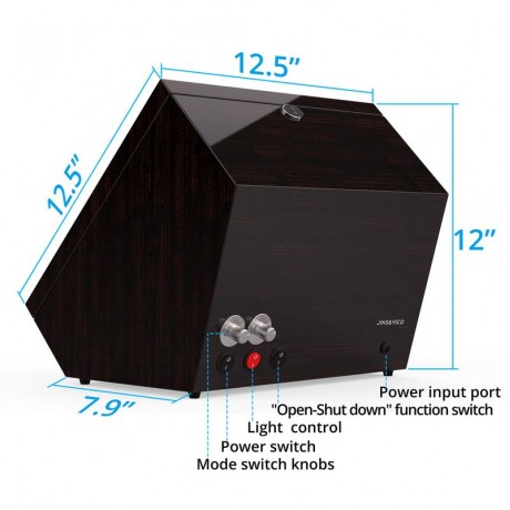 WOODEN/ CARBON FIBER EIGHT WATCH WINDER BOX WITH 8 WINDING SPACE
