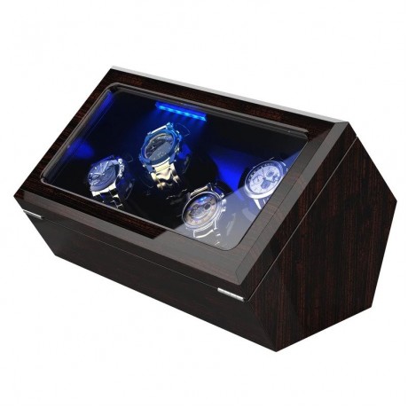 4 PIECES WOODEN WATCH WINDER CASE FOR ROLEX