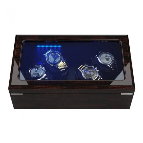 4 PIECES WOODEN WATCH WINDER CASE FOR ROLEX