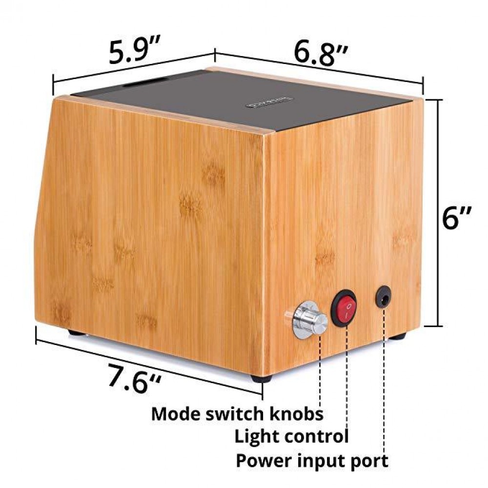 SINGLE WATCH WINDER NEW DESIGN IN BAMBOO SHELL WITH LED LIGHT, JINS&VICO