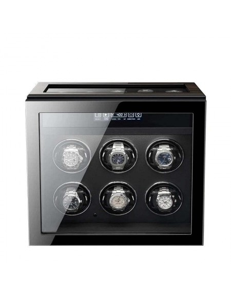 6 PIECES HIGH-END CARBON FIBER WATCH WINDER BOX