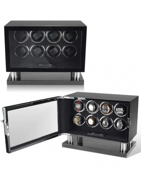 8 PLUS 6 HIGH-END WATCH WINDER SAFE BOX IN CARBON FIBER MATERIAL