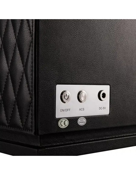 12 PIECES WATCH WINDER WITH STORAGE, CARBON FIBER