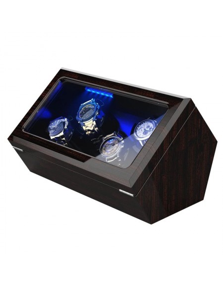 4 PIECES WOODEN WATCH WINDER CASE FOR ROLEX