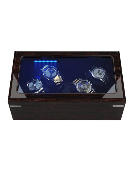 4 PIECES WOODEN WATCH WINDER CASE FOR ROLEX