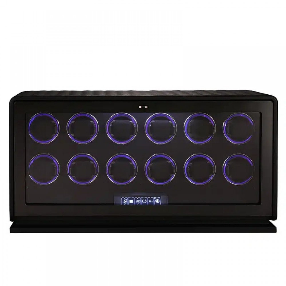 12 Pieces Watch Winder with Storage, Carbon Fiber - Image 3