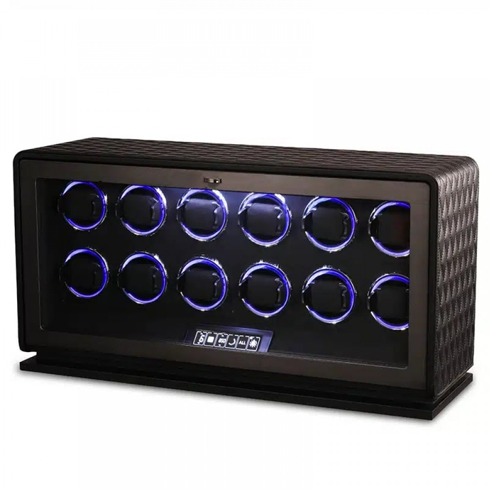 12 Pieces Watch Winder with Storage, Carbon Fiber - Image 4