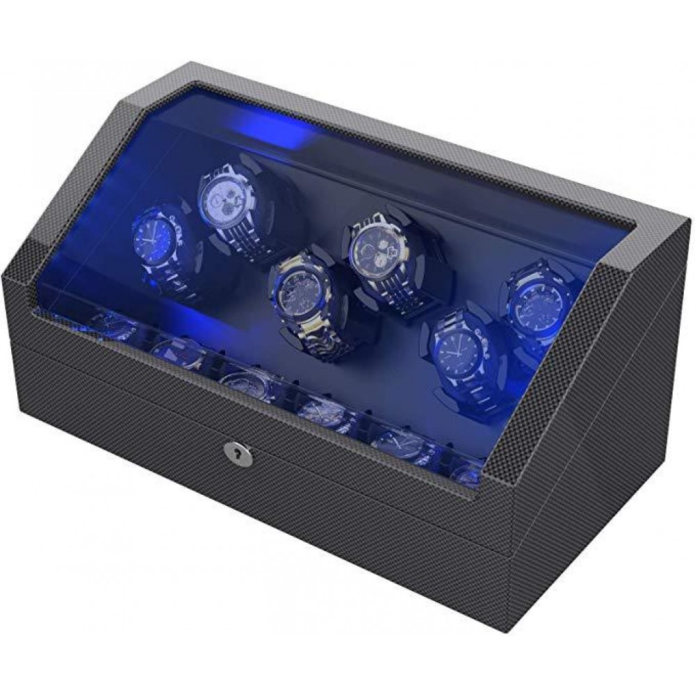 12 Pieces Watch Winder with Storage, Pine Bark Pattern - Image 3