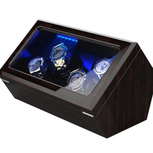 4 pieces wooden watch winder case for rolex