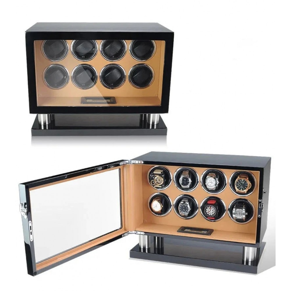 8 Plus 6 High-End Watch Winder Safe Box in Carbon Fiber Material - Image 3