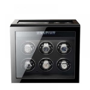 6 Pieces High-End Carbon Fiber Watch Winder Box