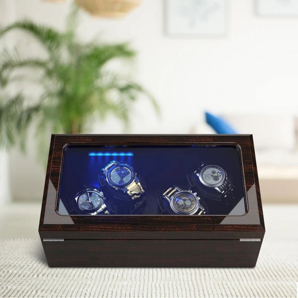 4 Pieces Wooden Watch Winder Case for Rolex - Image 3
