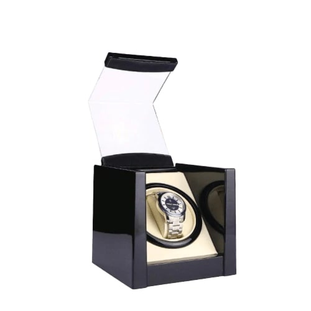 Single Watch Winder New Design in Bamboo Shell with LED Light - Image 2