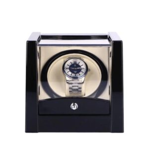 Single Watch Winder New Design in Bamboo Shell with LED Light
