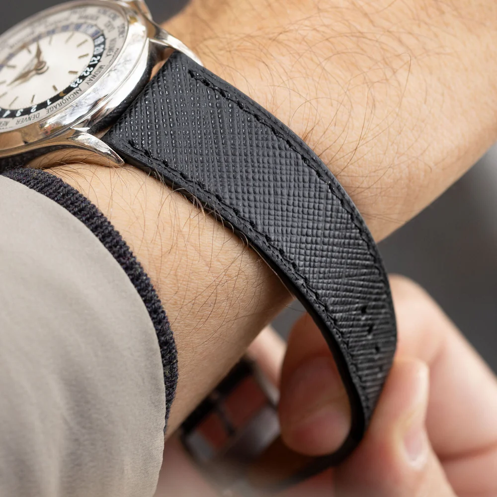 The Barcelona Saffiano Leather Watch Strap - Jubilee Edition - Image 2
