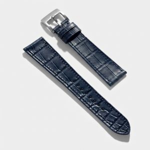 Premium Dark Blue Alligator Watch Strap