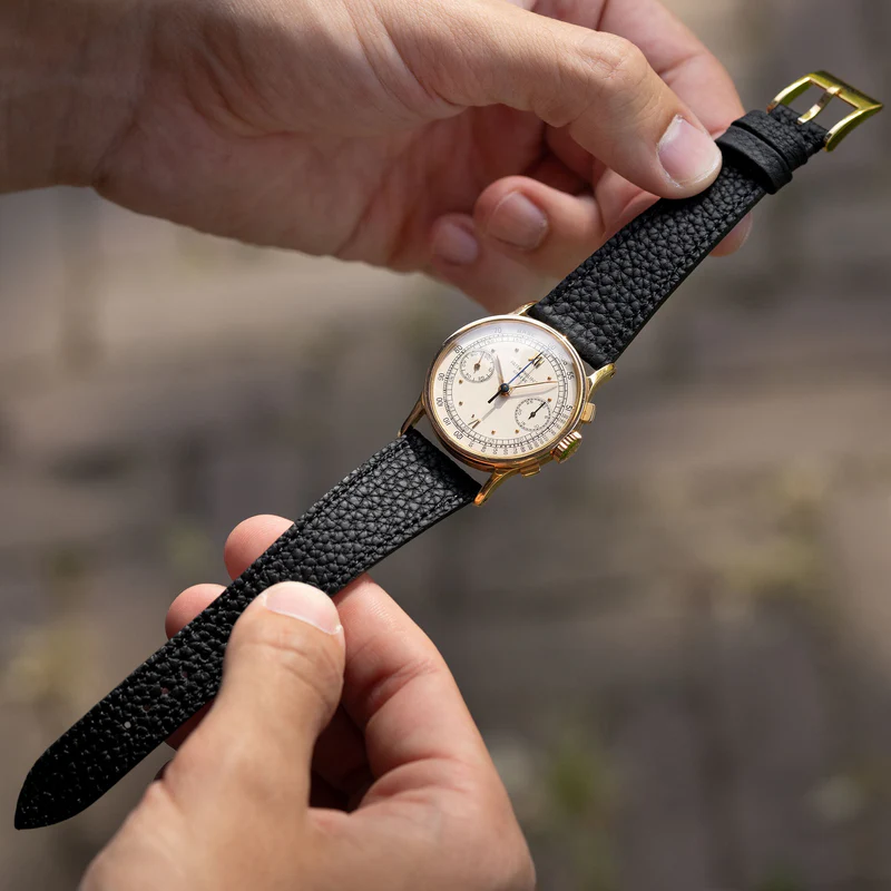 Grana Noir Tonal Watch Strap - Image 2