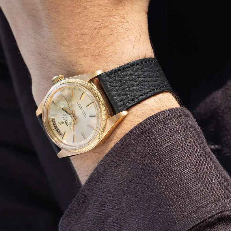Grana Noir Tonal Watch Strap - Image 3