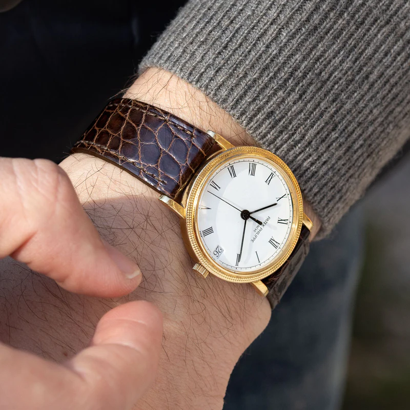Deep Brown Alligator Watch Strap - Classic Dress - Image 2